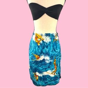 Vintage 60s Surf Line of Hawaii Skirt - Artist Made